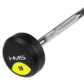 Pozostały sprzęt siłowy - HMS Sztanga / Gryf stały łamany gumowany GSL-10 HMS 10 kg GSL-10 - miniaturka - grafika 1