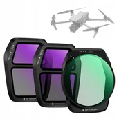 Akcesoria do drona - Zestaw Filtrów 3w1 Polaryzacyjny Cpl Szary Nd Nd8 Nd16 Do Dji Air 3s K&f Sku.2341 - miniaturka - grafika 1