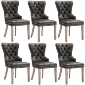 Krzesła - Krzesło do jadalni z aksamitu z pojedynczym składanym blatem, nogami z litego drewna, wyściełanym siedziskiem i wykończeniem w formie ćwieków. - miniaturka - grafika 1