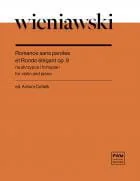 Podręczniki dla szkół zawodowych - Wieniawski Romance sans paroles et Rondo elegant Op.9 na skrzypce i fortepian. - miniaturka - grafika 1