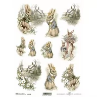Decoupage - Papier ryżowy ITD A4 R1578 Zajączek Wielkanoc - miniaturka - grafika 1