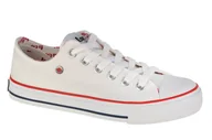 Trampki damskie - Lee Cooper LCW-22-31-0875L damskie trampki białe - miniaturka - grafika 1