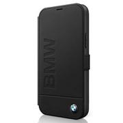 Etui i futerały do telefonów - BMW Etui BMFLBKP12LSLLBK iPhone 12 Pro Max 6,7" czarny/black book Signature - miniaturka - grafika 1
