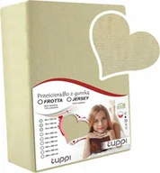 Prześcieradła dla dzieci - Prześcieradło do łóżeczka 140x70 JERSEY z gumką ecru - miniaturka - grafika 1