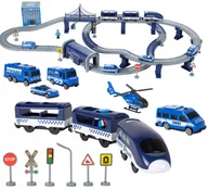 Kolejki i akcesoria - Kolejka Elektryczna Duży Pociąg Autka Tor 300Cm X204 - miniaturka - grafika 1
