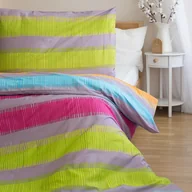 Pościel - Jerry Fabrics Linen polycotton Elle raspberry, 2 szt. 140 x 200 cm, 2 szt. 70 x 90 cm - miniaturka - grafika 1