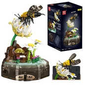 Klocki - Klocki Pozytywka z Pszczołą i Kwiatami LED – Magia ogrodu w Twoim domu - miniaturka - grafika 1