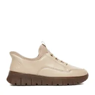 Półbuty damskie - Sneakersy Rieker N1357-60 Beżowy - miniaturka - grafika 1