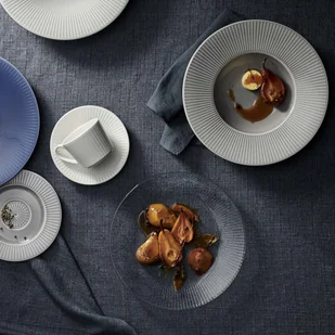Steelite TALERZ Z KRÓTKIM RANTEM WILLOW AZURE GOURMET 28,5 cm PORCELANA NIEBIESKA - Talerze - miniaturka - grafika 4