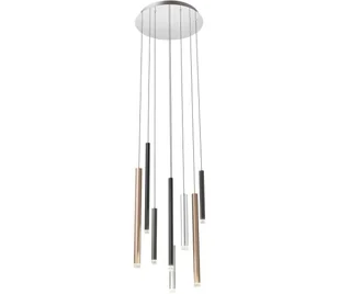 Redo 01-2053 - LED Żyrandol na lince MADISON 8xLED/4W/230V chrom błyszczący/czarne/miedź - Lampy sufitowe - miniaturka - grafika 1