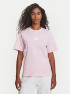 Koszulki i topy damskie - adidas T-Shirt Essentials 3-Stripes JE1226 Różowy Regular Fit - miniaturka - grafika 1