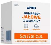 Apteczki i materiały opatrunkowe - Apteo Apteo kompresy jałowe z włókniny 5cm x 5cm 2 sztuki 9099899 - miniaturka - grafika 1