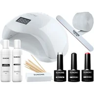 Zestawy do manicure i pedicure - Sunone Zestaw do Hybryd S01 Lampa Uv Led Gratisy - miniaturka - grafika 1