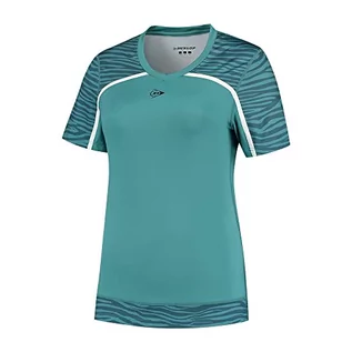 Koszulki i topy damskie - Dunlop damska koszulka tenisowa z motywem gry Dunlop, Teal, L, morski, L - grafika 1