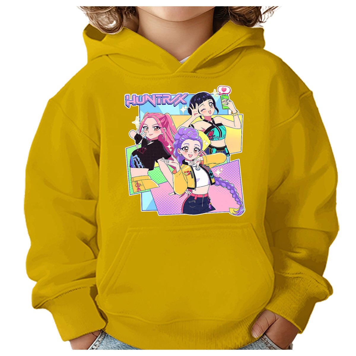 BLUZA DZIECIĘCA K-POPOWE ŁOWCZYNIE DEMONÓW HUNTRIX 104 Z KAPTUREM