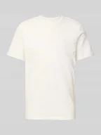 Koszulki męskie - T-shirt z prążkowanym okrągłym dekoltem - miniaturka - grafika 1