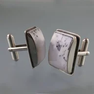 Spinki do mankietów i krawatów - Dendrytowe - spinki do mankietów - miniaturka - grafika 1