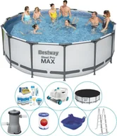 Baseny ogrodowe - Super zestaw basenowy - Bestway Steel Pro MAX 427x122 cm Beef - miniaturka - grafika 1