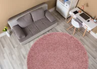 Dywany - Dywan SOFFI koło shaggy 5cm różowy koło 160 cm - miniaturka - grafika 1