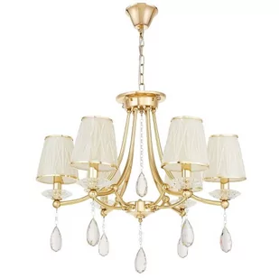 Lumina Deco Deco KLASYCZNY ŻYRANDOL KRYSZTAŁOWY ZŁOTY DOMINNI W6 - Lampy sufitowe - miniaturka - grafika 1
