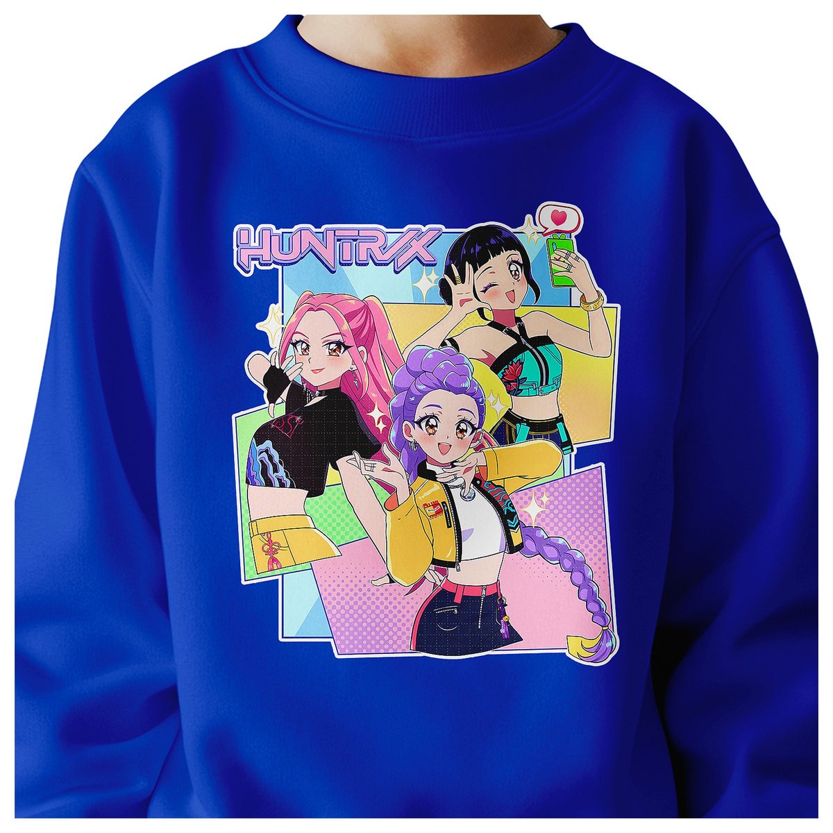 BLUZA DZIECIĘCA K-POPOWE ŁOWCZYNIE DEMONÓW HUNTRIX 122-128 BAWEŁNIANA