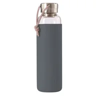 Shakery i bidony sportowe - Black+Blum Butelka na wodę Black+Blum 0,6 l grafitowa szklana GR-WB-M015 - miniaturka - grafika 1