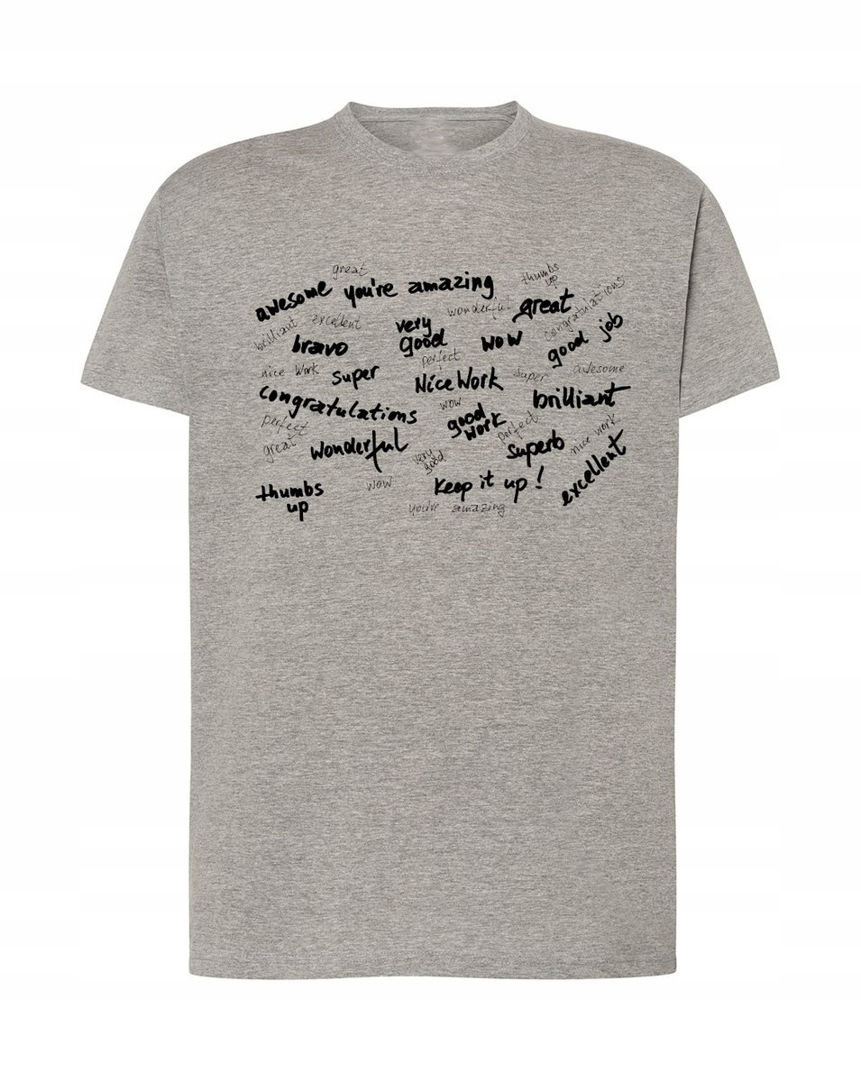 T-Shirt koszulka nadruk napisy Well Done r.3XL