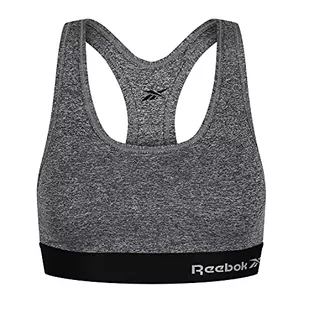 Reebok Damska sportowa Crop Top Simone Grey Marl T-shirt, Szary melanżowy, XS - Koszulki i topy damskie - miniaturka - grafika 1