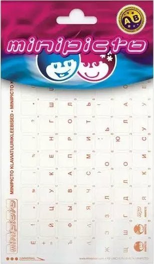 Minipicto klaviatūras uzlīmes RUS KB-UNICLR-RU-RED sarkanas 4741303004192