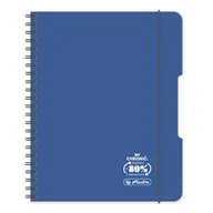 Notesy i bloczki - Brulion na spirali Herlitz B5 80k kratka ECOPP Ocean Granat - miniaturka - grafika 1