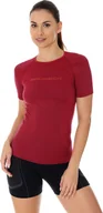Koszulki i topy damskie - Brubeck Brubeck SS12040 Koszulka damska 3D Bike Pro krótki rękaw bordowy XL - miniaturka - grafika 1