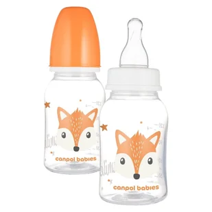 Canpol Babies Butelka Standardowa Wąska 120ml Cute Animals 0m+ - Butelki dla niemowląt - miniaturka - grafika 1