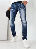 Spodnie męskie - Spodnie męskie jeansowe granatowe Dstreet UX3828-30 - miniaturka - grafika 1