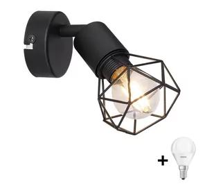 Globo - LED Kinkiet punktowy XARA 1xE14/5W/230V czarny - Lampy ścienne - miniaturka - grafika 1