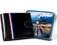 Portfele - Skórzany Portfel Męski Na Zatrzask - Peterson - miniaturka - grafika 1