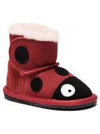 Buty dla dziewczynek - EMU Australia Śniegowce Ladybird Walker B10317 Czerwony - miniaturka - grafika 1