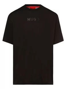 HUGO - T-shirt męski  Daktai, czarny - Koszulki męskie - miniaturka - grafika 1