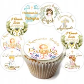 Dekoracje i nakrycia stołu na imprezę - OPŁATEK DEKORACJA NA MUFFINKI KOMUNIA 15 SZT Y3 - miniaturka - grafika 1
