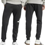 Spodnie męskie - Adidas spodnie męskie dresowe czarne dresy klasyczne bawełniane IN6147 S - miniaturka - grafika 1