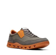 Półbuty męskie - Clarks Nature X One [dark grey combi nubuck] - rozmiar 42 - miniaturka - grafika 1