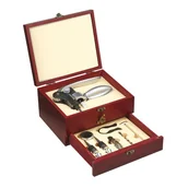 Zestawy do wina - Zestaw do wina Double Decker, brązowy - miniaturka - grafika 1