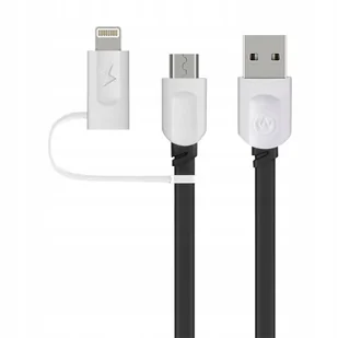 KABEL 2W1 ŁADOWARKA IPHONE LIGHTNING MICRO USB 2.4 - Kable USB - miniaturka - grafika 1