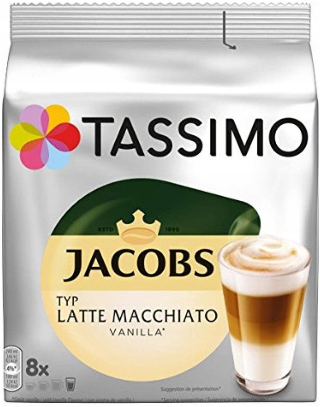 Kapsułki Do Tassimo Jacobs Latte Macchiato Vanilla Kawa Waniliowa 3x8 Szt