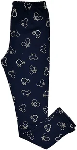 Legginsy GETRY dla dziewczynki print w MYSZKI bawełniane wygodne REVAJ 104 Granatowe - Legginsy - miniaturka - grafika 1