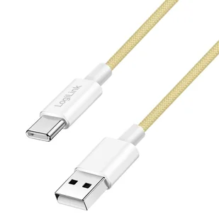 LogiLink CU0333 kabel USB USB 2.0 1 m USB A USB C Żółty - Kable komputerowe i do monitorów - miniaturka - grafika 1