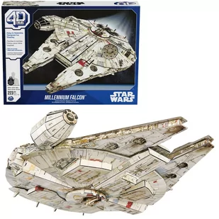 Puzzle 4D Build Star Wars Gwiezdne Wojny Statek Falcon Millennium model 3D do złożenia - Puzzle - miniaturka - grafika 1