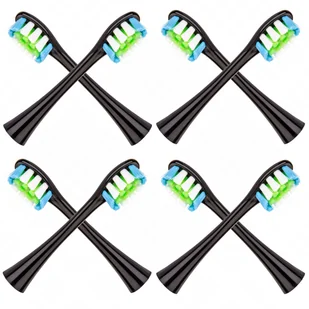 8x końcówki CZARNE do szczoteczki sonicznej Oclean SE / X / X PRO / X PRO Elite / X PRO Digital / X10 / One / Air / Z / F1 / FLOW / Endurance - Rept.. - Końcówki do szczoteczek elektrycznych - miniaturka - grafika 1