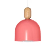 Lampy sufitowe - Loft Ovoi różowa lampa wisząca z białym przewodem KOLOROWE KABLE - miniaturka - grafika 1