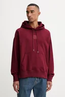 Bluzy męskie - Calvin Klein bluza męska kolor bordowy z kapturem z aplikacją LV14LD225G - miniaturka - grafika 1