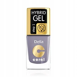 Delia Cosmetics Coral Hybrid Gel Emalia do paznokci nr 46 grey lila 11ml - Lakiery do paznokci - miniaturka - grafika 2